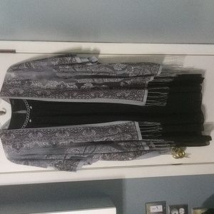 Made by Mlle Gabrielle 2x Black Dress and Matching Shall.